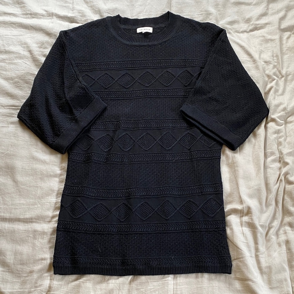 Textured sweater dress